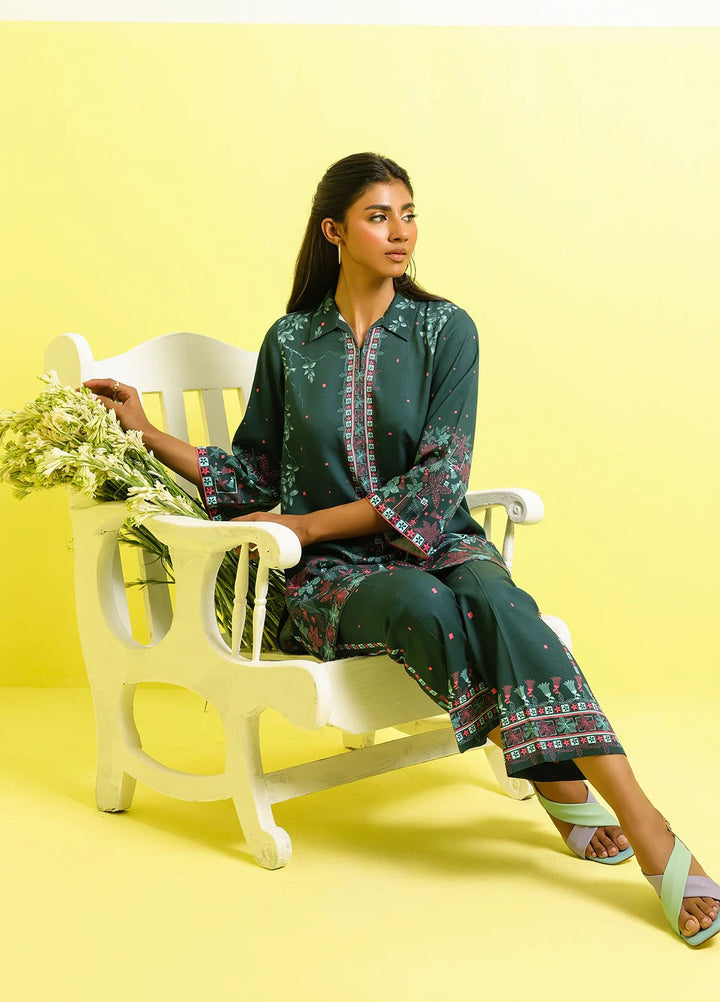 Elara by Sahar Embroidered Marina Twill Suits Unstitched 2 Piece SHR25EP Floral Drift - Winter Collection