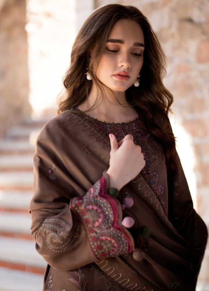 Serenity by Florent Unstitched Embroidered Marina Twill 3 Piece Suit FL26USF Tara - Festive Collection