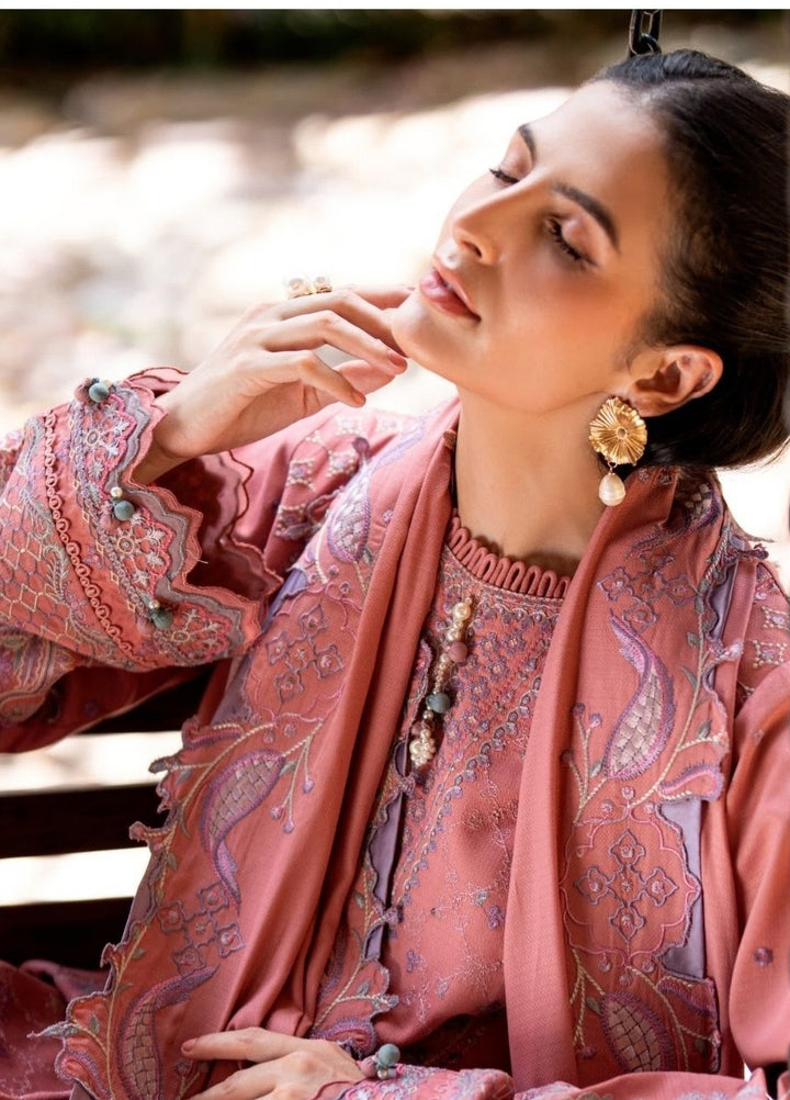 Serenity by Florent Unstitched Embroidered Dobby 3 Piece Suit FL26USF Lyra - Festive Collection
