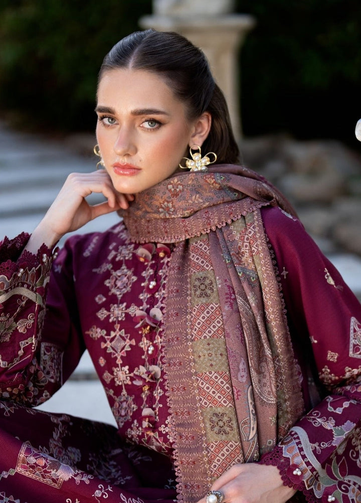 Serenity by Florent Unstitched Embroidered Dobby 3 Piece Suit FL26USF Rania - Festive Collection