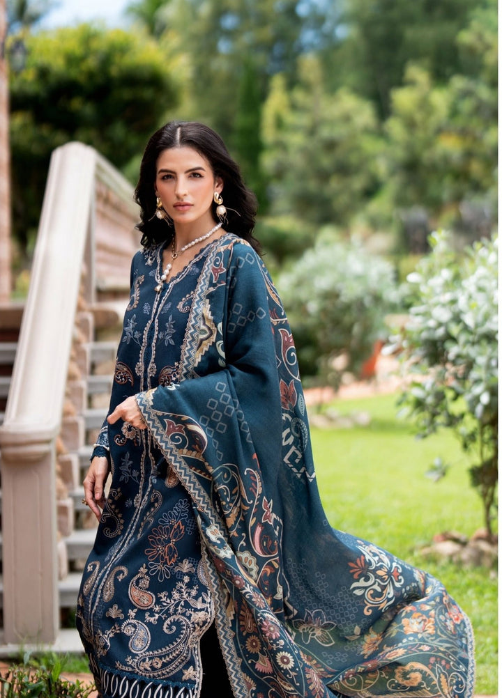 Serenity by Florent Unstitched Embroidered Karandi 3 Piece Suit FL26USF Arya - Festive Collection
