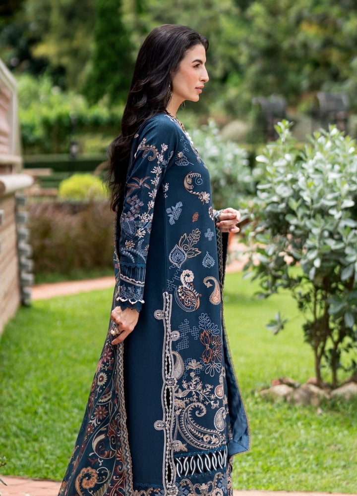 Serenity by Florent Unstitched Embroidered Karandi 3 Piece Suit FL26USF Arya - Festive Collection