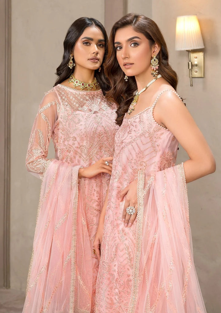 Zarif Unstitched Embroidered Net 3 Piece Suit ZR26UF Falak ZF-04-Haven - Festive Collection