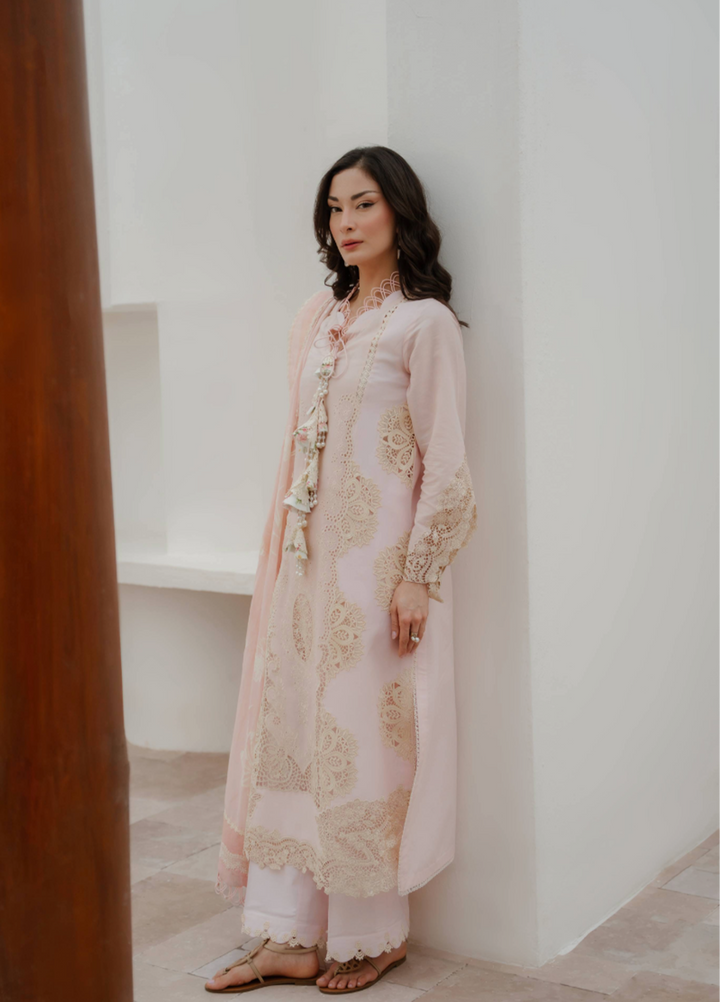 Manara by Maria RTW Embroidered Schiffli 3 Piece Suit MN26RF Freesia M-04 - Festive Collection
