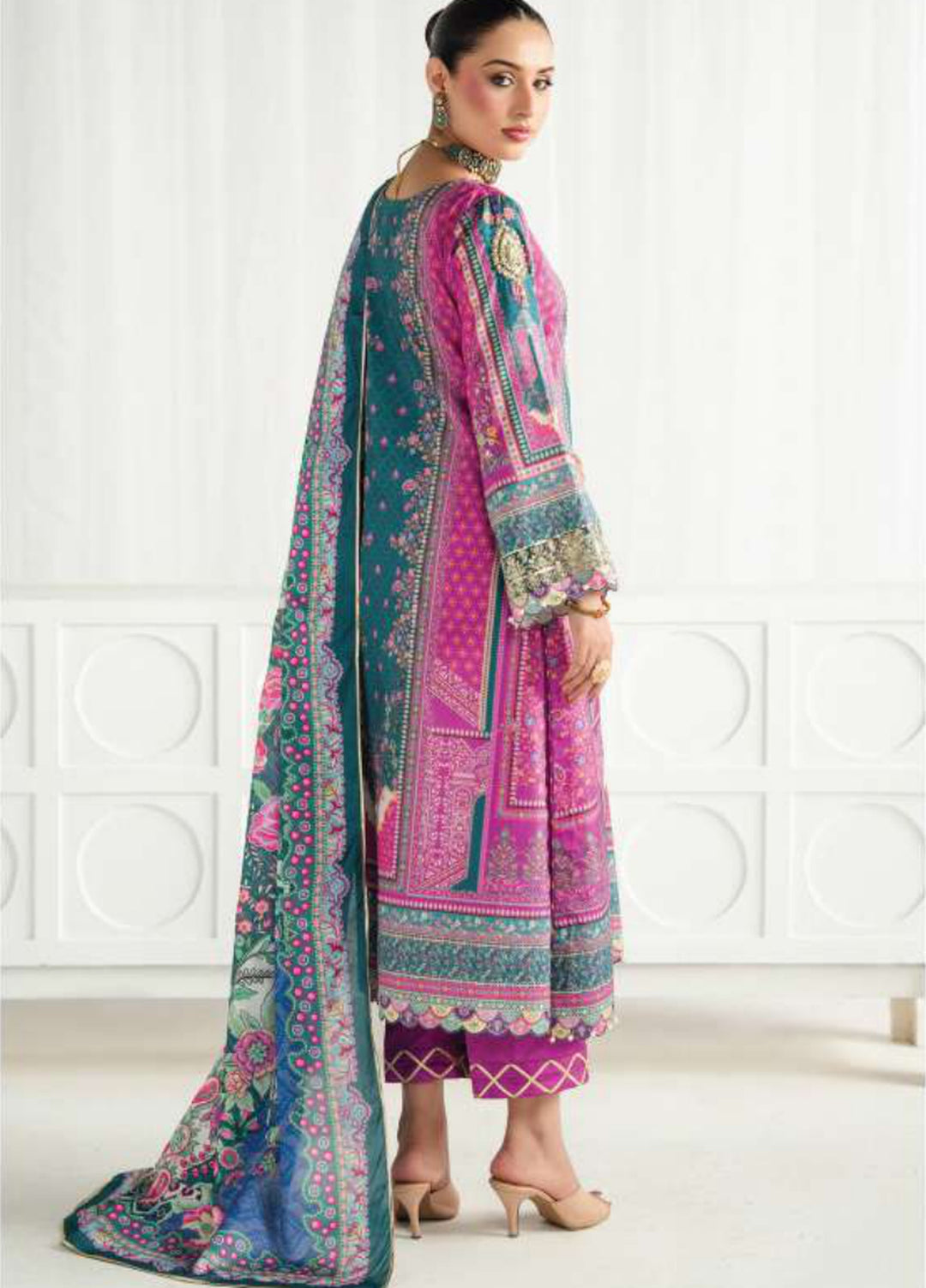 Aira by Gulaal Unstitched Printed Silk 3 Piece Suit GL26USA Zeal GS-11 - Festive Collection