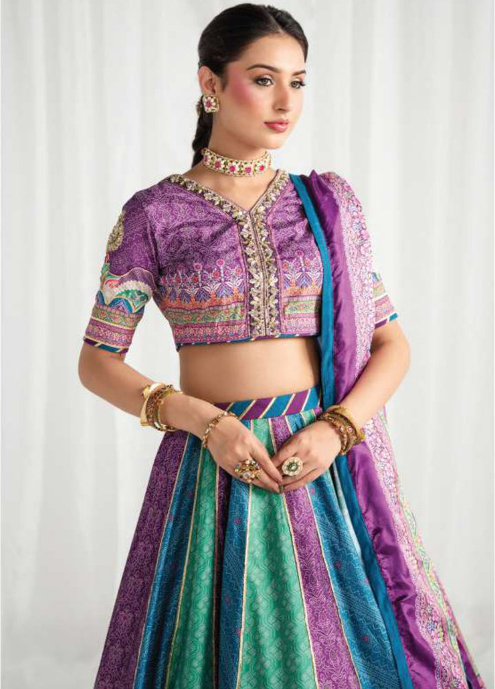 Aira by Gulaal Unstitched Printed Silk 3 Piece Suit GL26USA Mosaic Muse GS-14 - Festive Collection