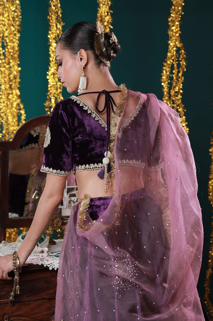 Makhmal From Nizka By Nida Rehan RTW Hand work Velvet 3 Piece Suit Sitara - Festive Collection