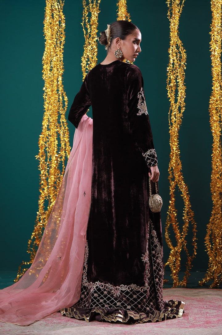Makhmal From Nizka By Nida Rehan RTW Hand work Velvet 2 Piece Suit Zohra - Festive Collection