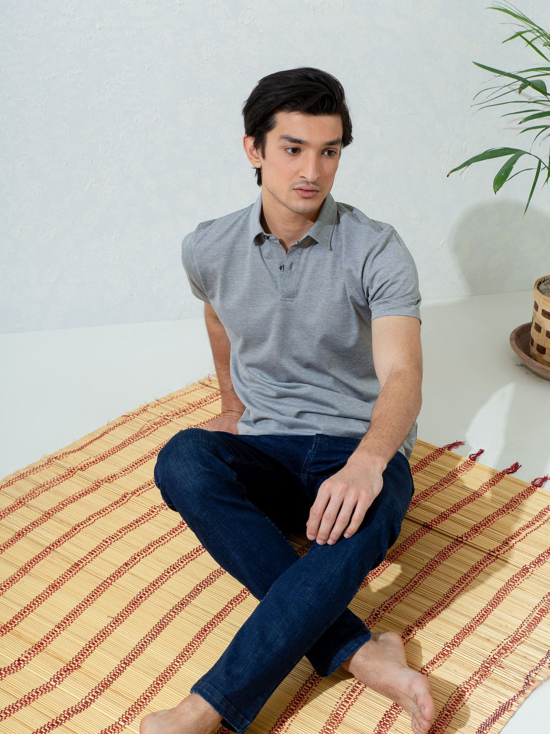 Brumano  Solids Cotton Polo Green Pique Mercerized Polo Shirt