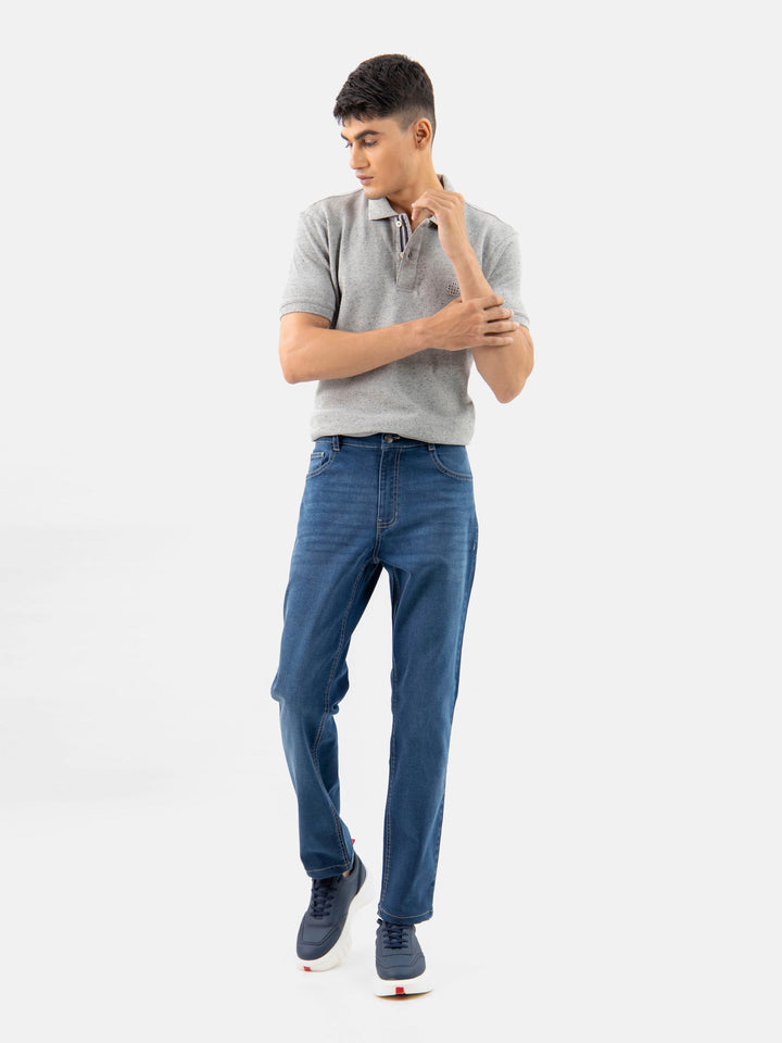 Brumano  Solids Cotton Polo Grey Neppy Cotton Basic Polo