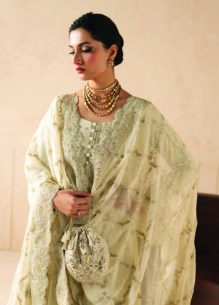 Syleena by Gulaal Unstitched Embroidered Raw Silk 3 Piece Suit GL26USR Miraas SD-28 - Festive Collection
