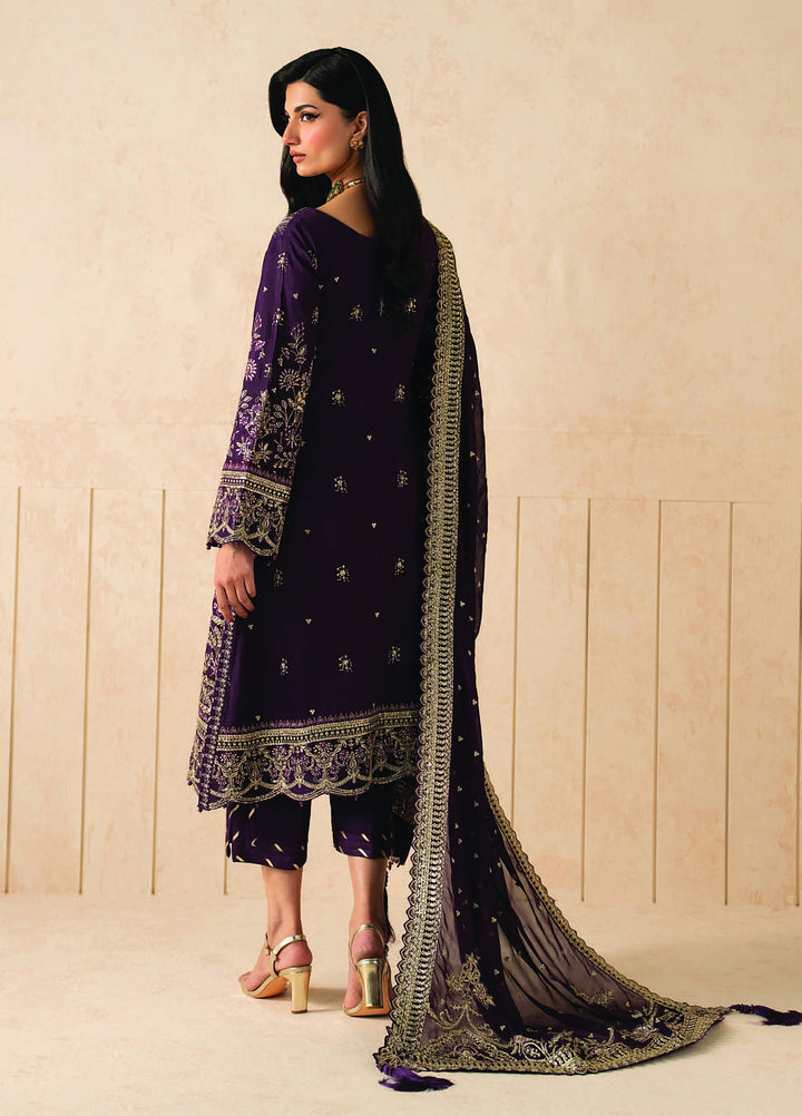 Syleena by Gulaal Unstitched Embroidered Raw Silk 3 Piece Suit GL26USR Nivara SD-21 - Festive Collection