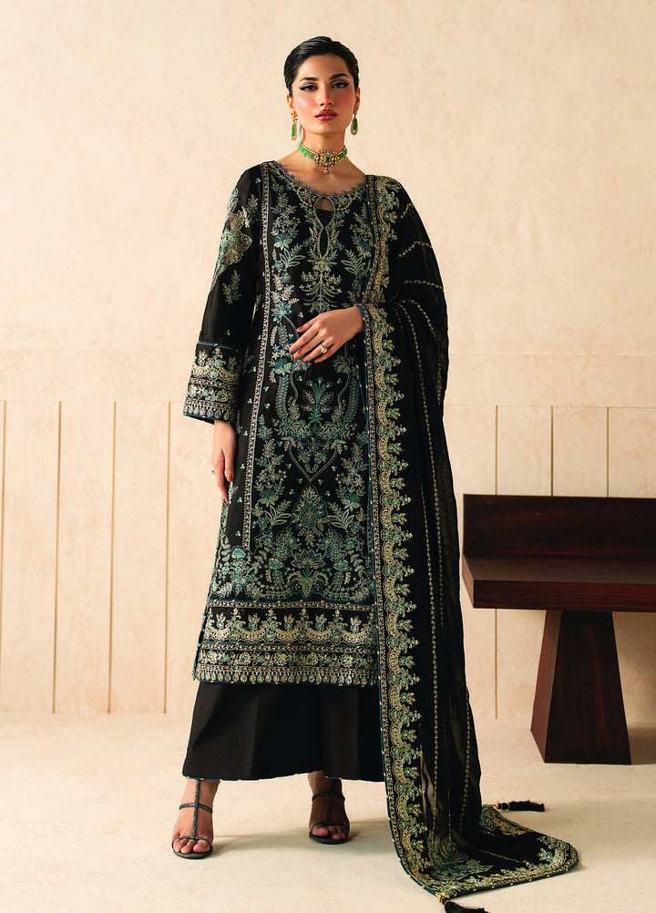 Syleena by Gulaal Unstitched Embroidered Raw Silk 3 Piece Suit GL26USR Serpentine SD-22 - Festive Collection
