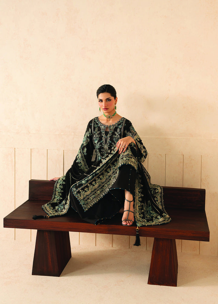 Syleena by Gulaal Unstitched Embroidered Raw Silk 3 Piece Suit GL26USR Serpentine SD-22 - Festive Collection
