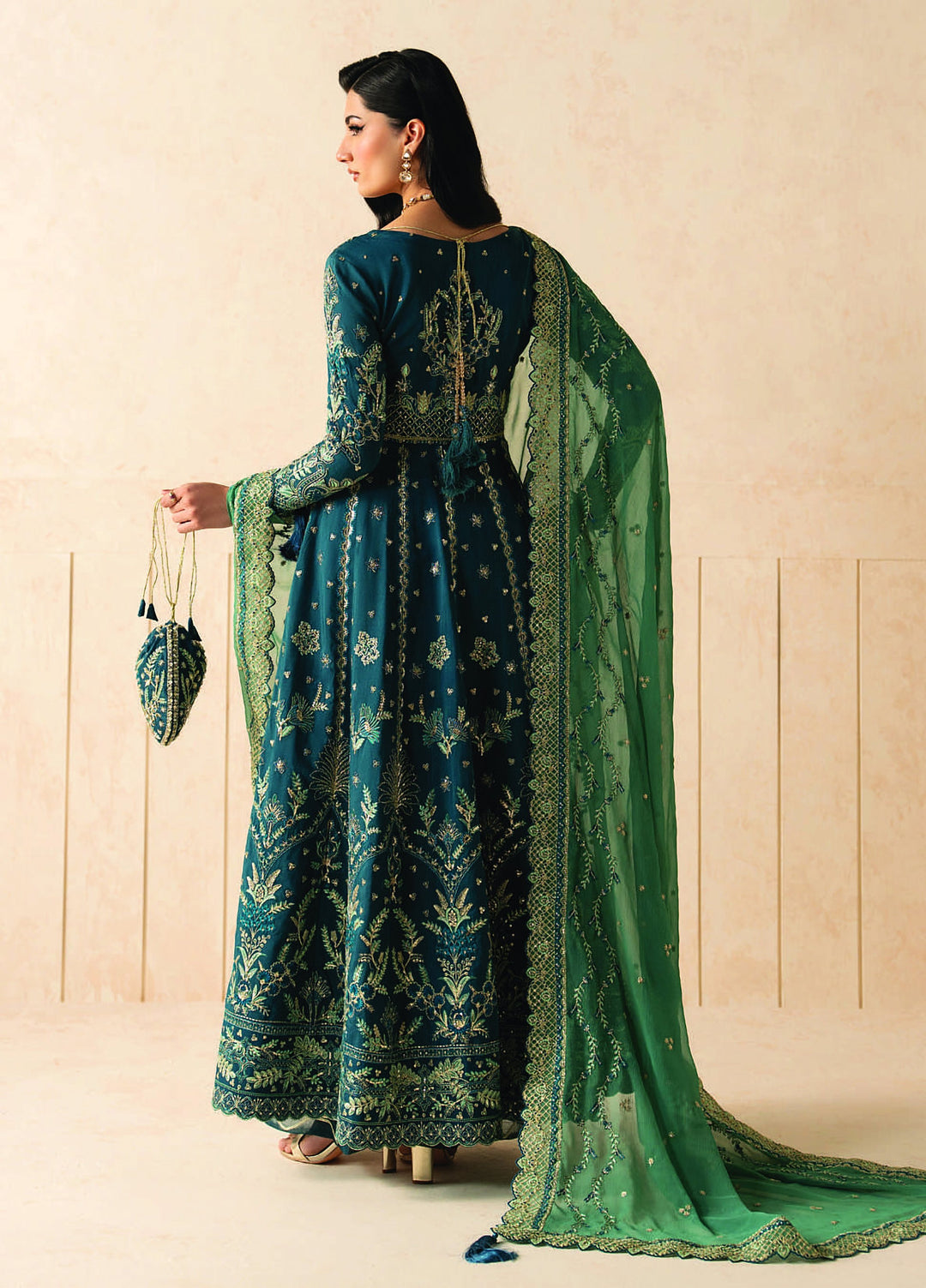 Syleena by Gulaal Unstitched Embroidered Raw Silk 3 Piece Suit GL26USR Zarian SD-25 - Festive Collection
