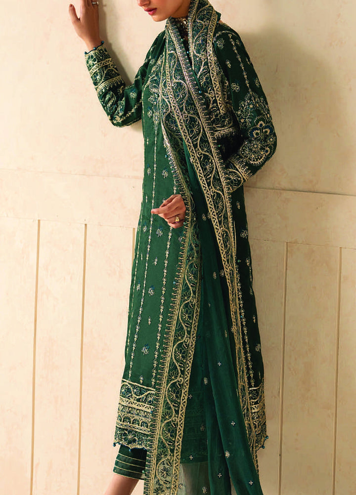 Syleena by Gulaal Unstitched Embroidered Raw Silk 3 Piece Suit GL26USR Zumara SD-24 - Festive Collection
