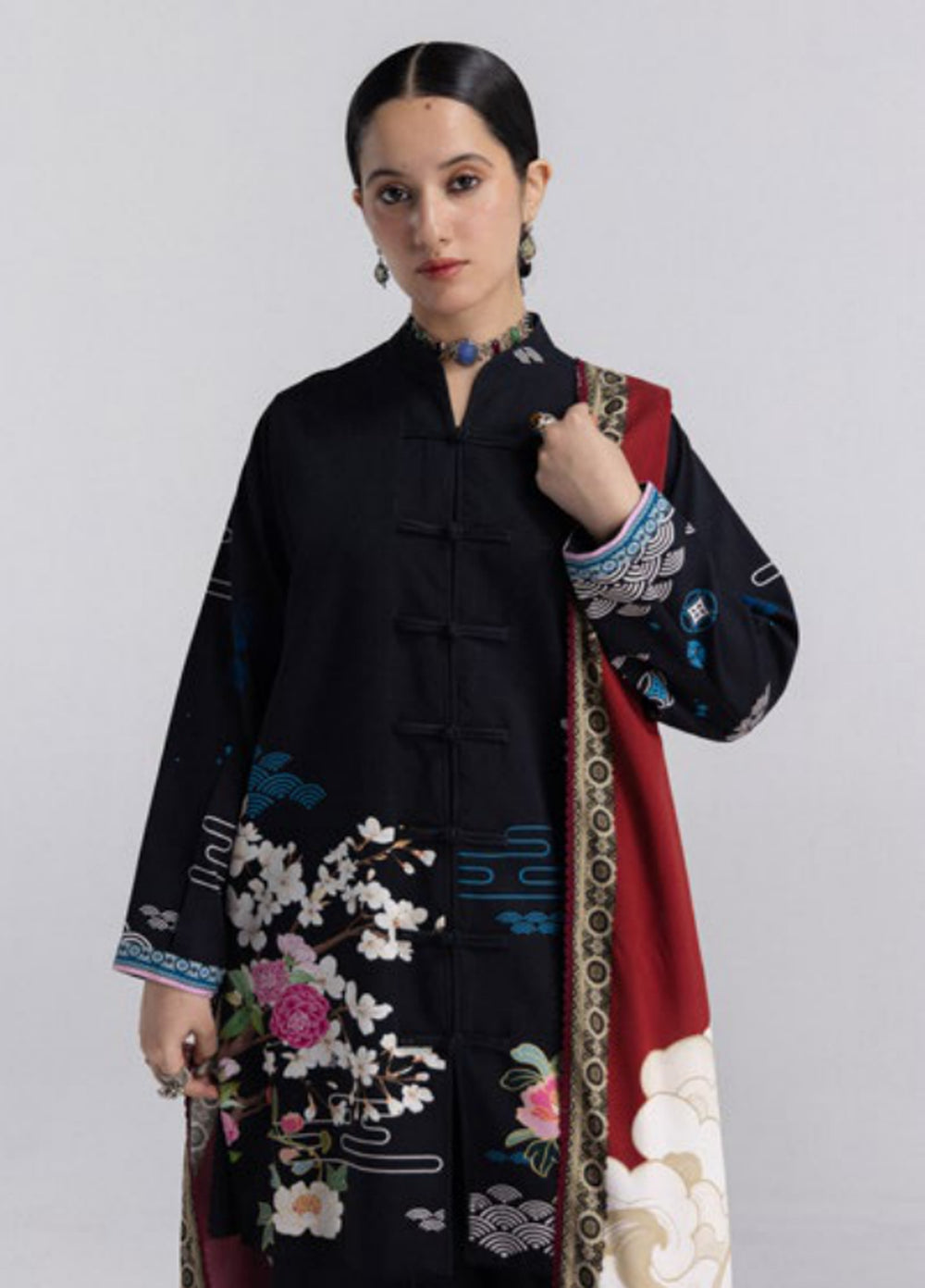 Coco by Zara Shahjahan Unstitched Printed Linen 3 Piece Suit CZ26UPL Hana 2A - Casual Collection