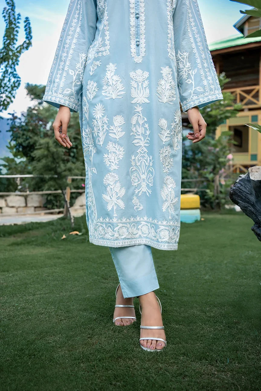 Dhaga Women Pret Embroidered 2 Piece cotton Fleur SS25DSE122 - Summer Collection