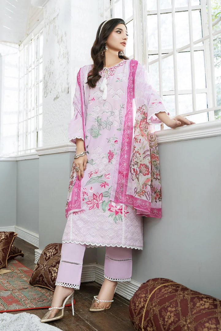 Dhaga Women RTW Embroidered Cotton 3 Piece Meher - Eid Collection