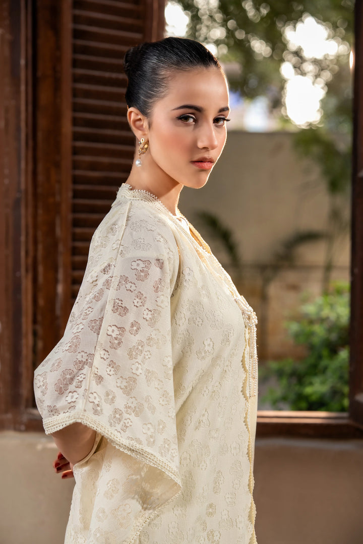 Dhaga Women Pret Embroidered 2 Piece lace net Elysian dawn SS25DSE136 - Summer Collection