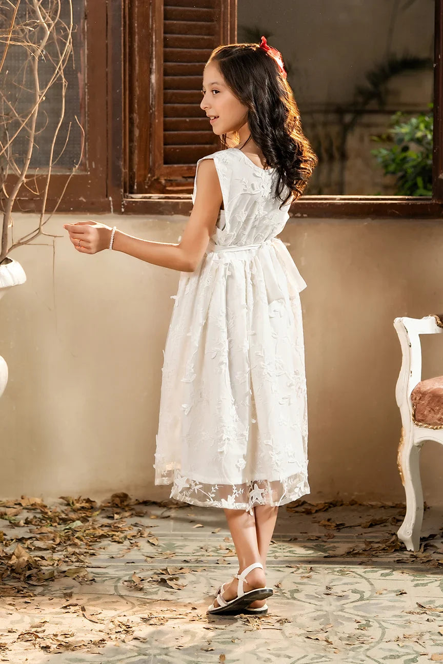 Dhaga Kids Pret Embroidred Lace Net 2 Piece Serene Bloom SS25DSE006 - Summer Collection