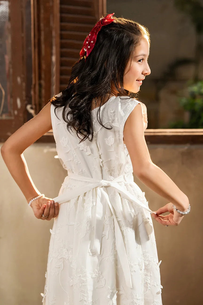 Dhaga Kids Pret Embroidred Lace Net 2 Piece Serene Bloom SS25DSE006 - Summer Collection