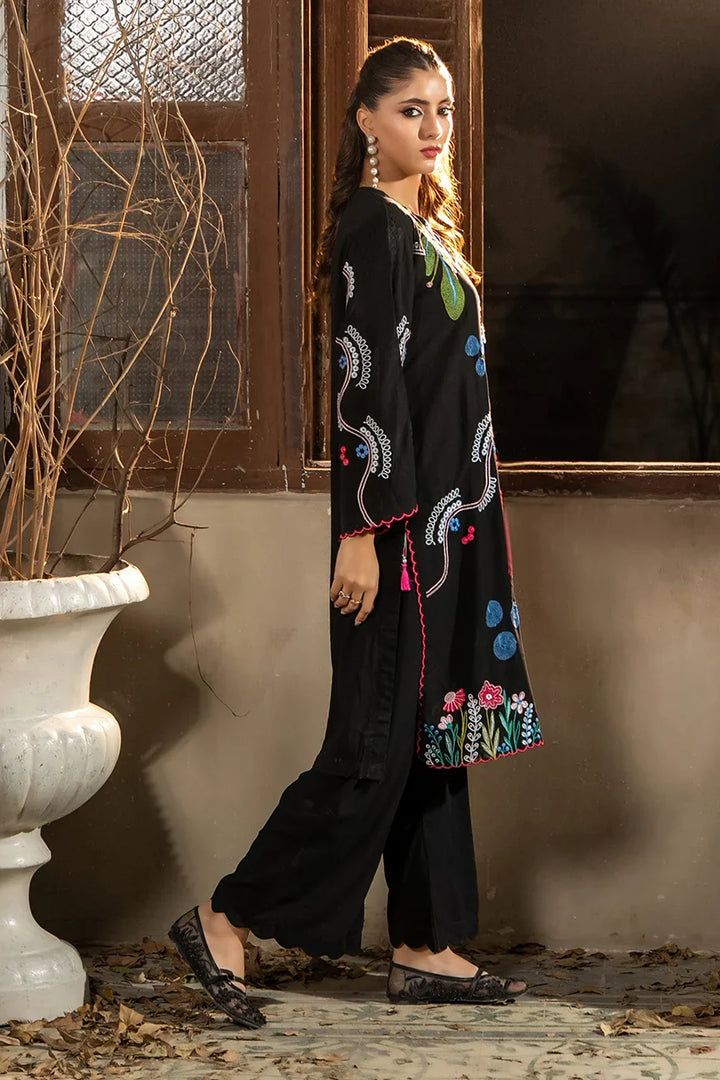 Dhaga Women Pret Embroidered 2 Piece linen Midnight folk SS26DSE154 - Summer Collection