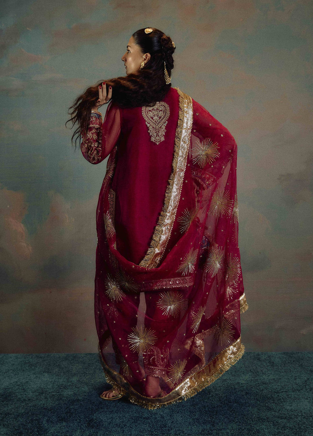 Kamiar Rokni Unstitched Embroidered Organza 3 Piece Suit KR26UF Gulnaz - Festive Collection