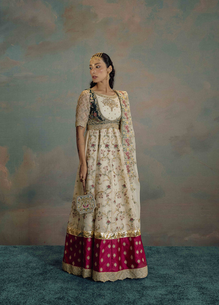 Kamiar Rokni Unstitched Embroidered Organza 3 Piece Suit KR26UF Mahgul - Festive Collection