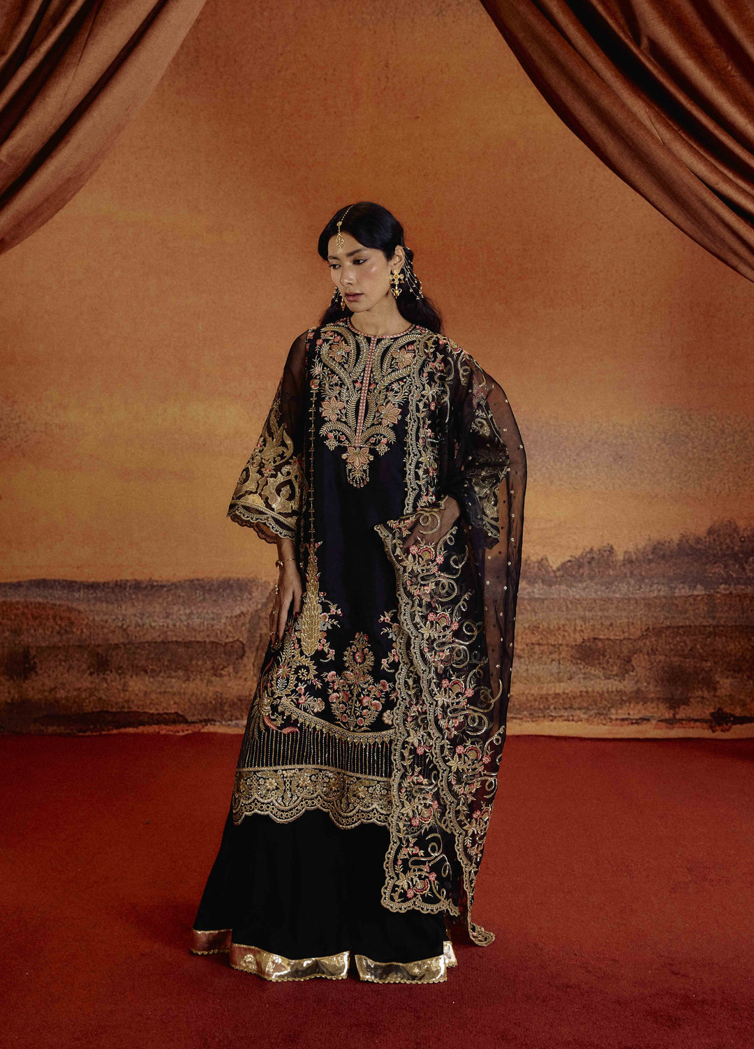 Kamiar Rokni Unstitched Embroidered Organza 3 Piece Suit KR26UF Saloni - Festive Collection