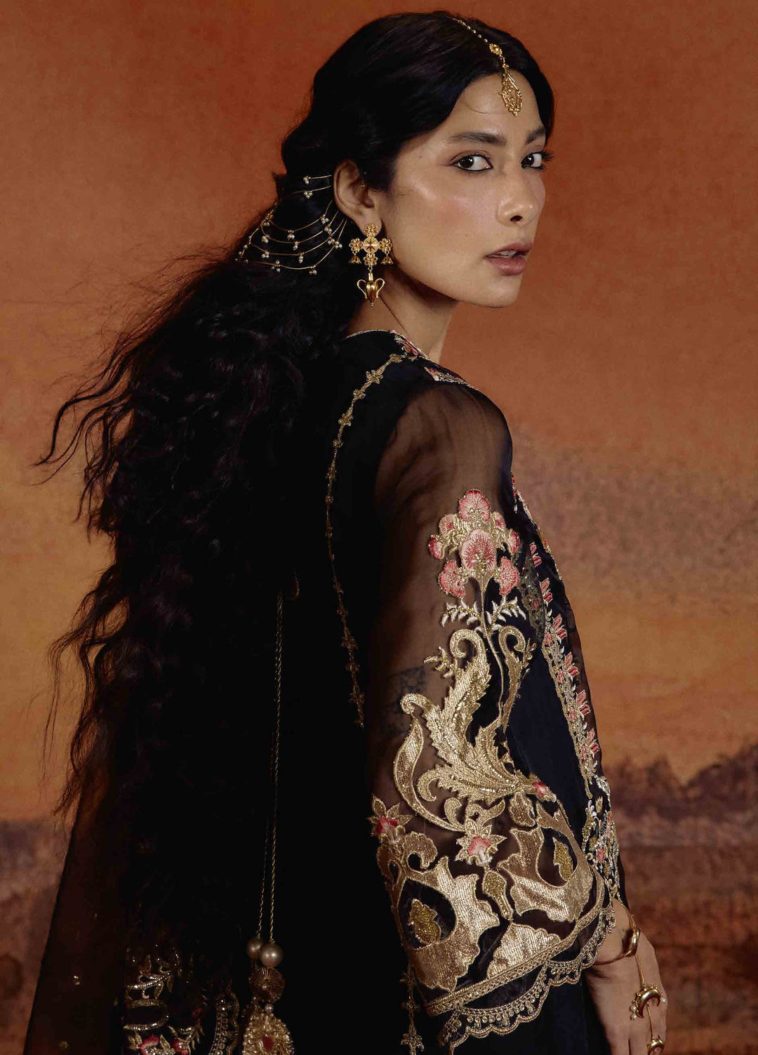 Kamiar Rokni Unstitched Embroidered Organza 3 Piece Suit KR26UF Saloni - Festive Collection