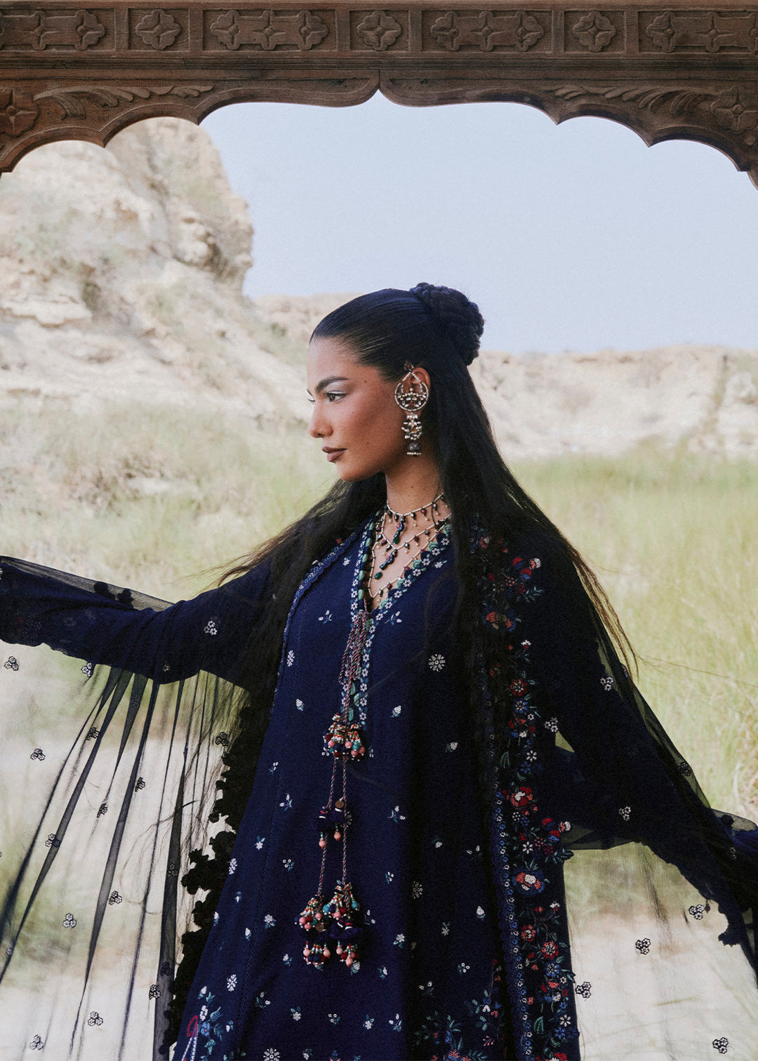 Radha Kishan by Hussain Rehar Unstitched Embroidered Karandi 3 Piece Suit MELOT - Winter Collection