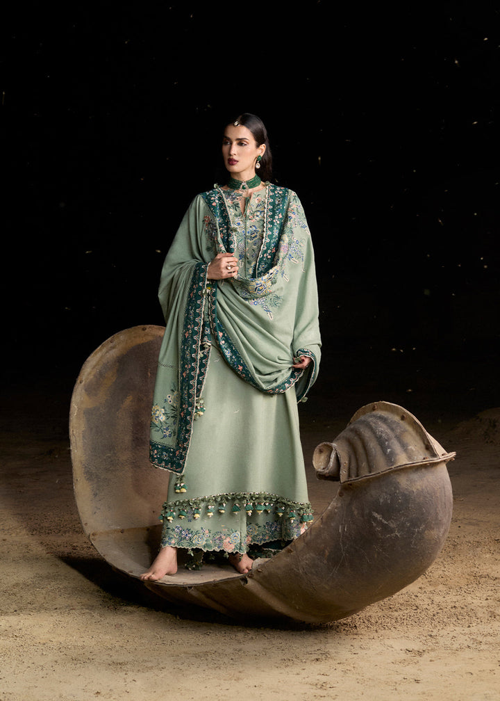 Radha Kishan by Hussain Rehar Unstitched Embroidered Karandi 3 Piece Suit AAIRA - Winter Collection