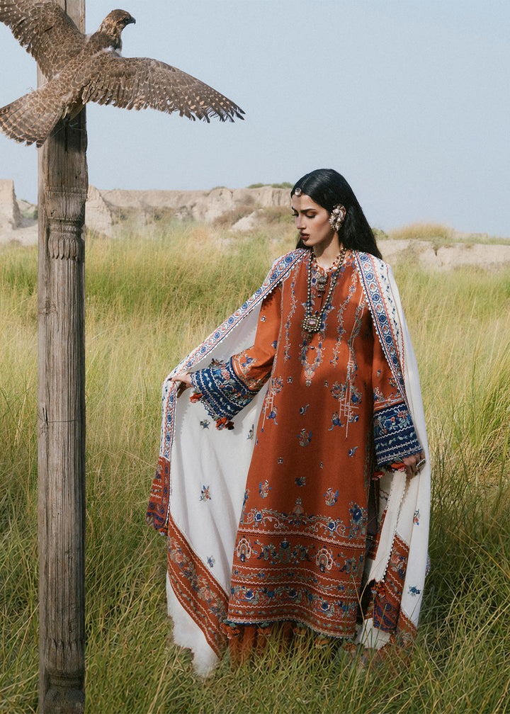 Radha Kishan by Hussain Rehar Unstitched Embroidered Karandi 3 Piece Suit NOORI - Winter Collection