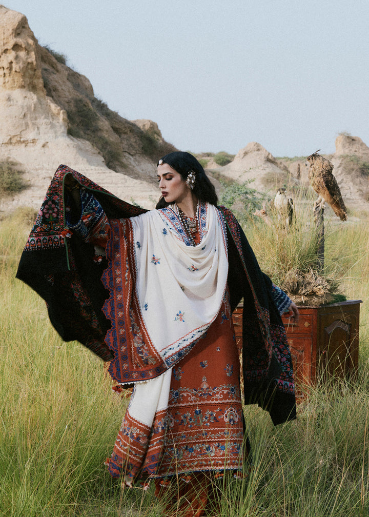 Radha Kishan by Hussain Rehar Unstitched Embroidered Karandi 3 Piece Suit NOORI - Winter Collection