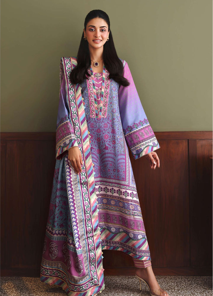 Nirvana by Mushq Unstitched Printed Raw Silk 3 Piece Suit MU26UNR Naturally Me HUNPS260110 - Festive Collection