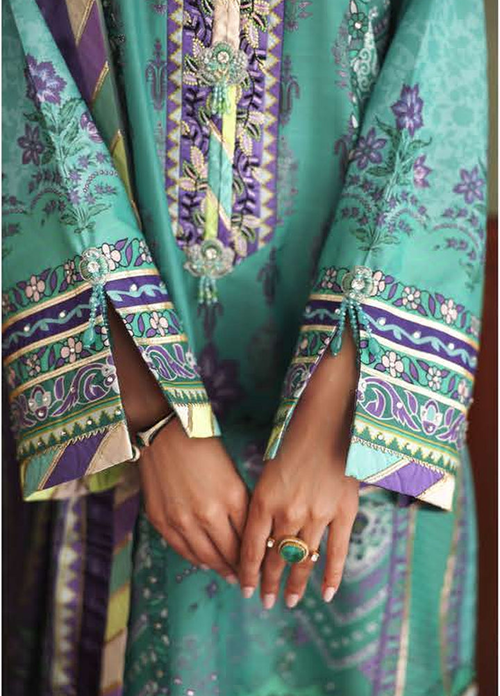 Nirvana by Mushq Unstitched Printed Raw Silk 3 Piece Suit MU26UNR Main Character HUNPS260101 - Festive Collection