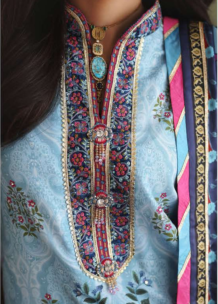 Nirvana by Mushq Unstitched Printed Raw Silk 3 Piece Suit MU26UNR In my Element HUNPS260102 - Festive Collection