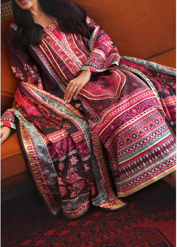 Nirvana by Mushq Unstitched Printed Raw Silk 3 Piece Suit MU26UNR Day Dreamer HUNPS260105 - Festive Collection