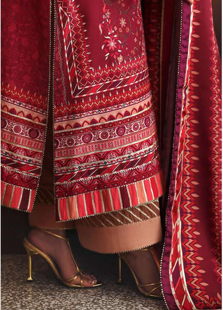 Nirvana by Mushq Unstitched Printed Raw Silk 3 Piece Suit MU26UNR Soft Spotlight HUNPS260106 - Festive Collection