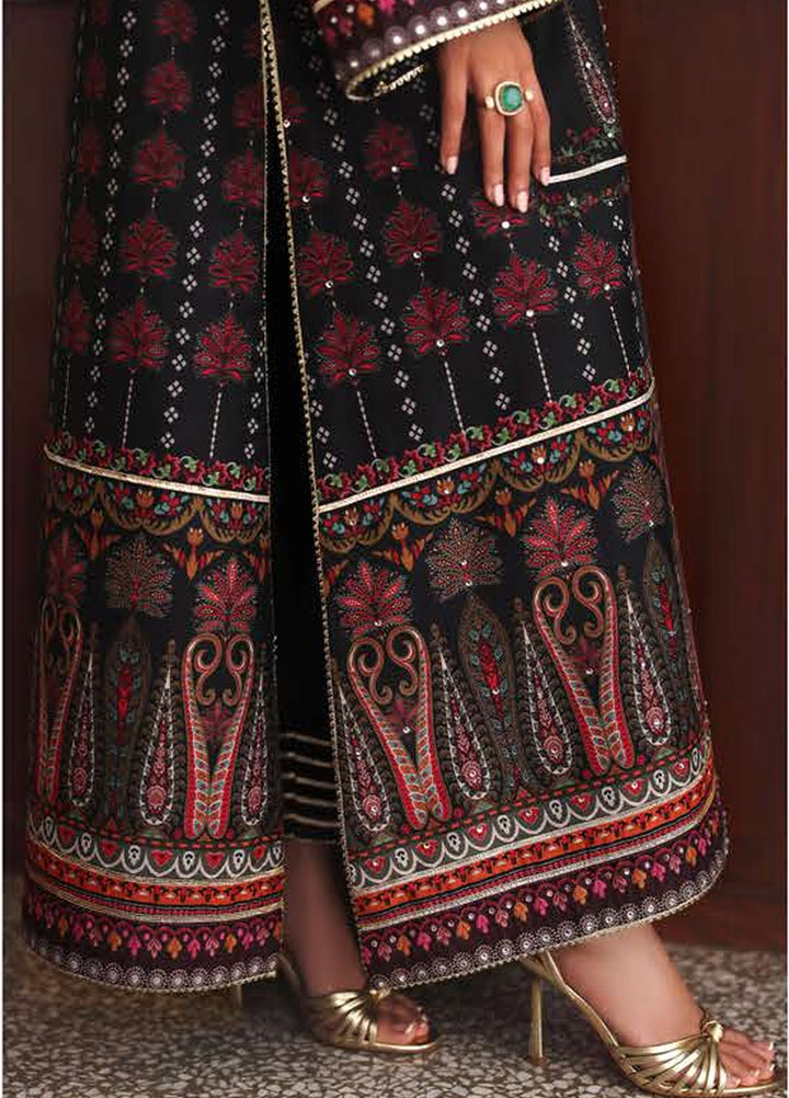 Nirvana by Mushq Unstitched Printed Raw Silk 3 Piece Suit MU26UNR Star off Duty HUNPS260108 - Festive Collection