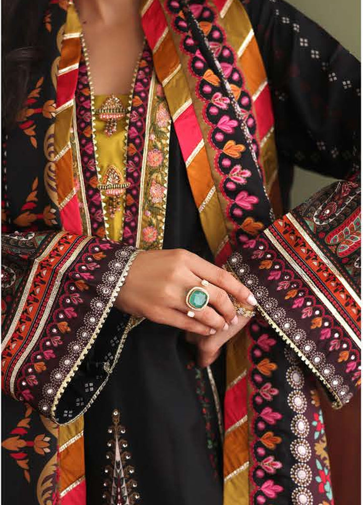 Nirvana by Mushq Unstitched Printed Raw Silk 3 Piece Suit MU26UNR Star off Duty HUNPS260108 - Festive Collection