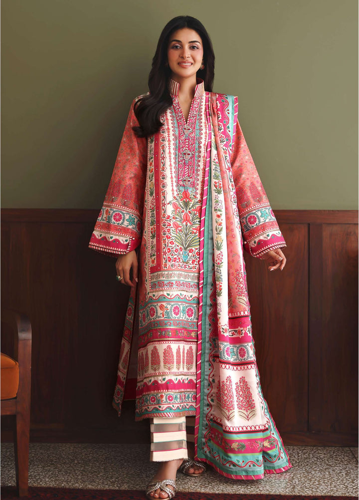 Nirvana by Mushq Unstitched Printed Raw Silk 3 Piece Suit MU26UNR Born Ready HUNPS260109 - Festive Collection