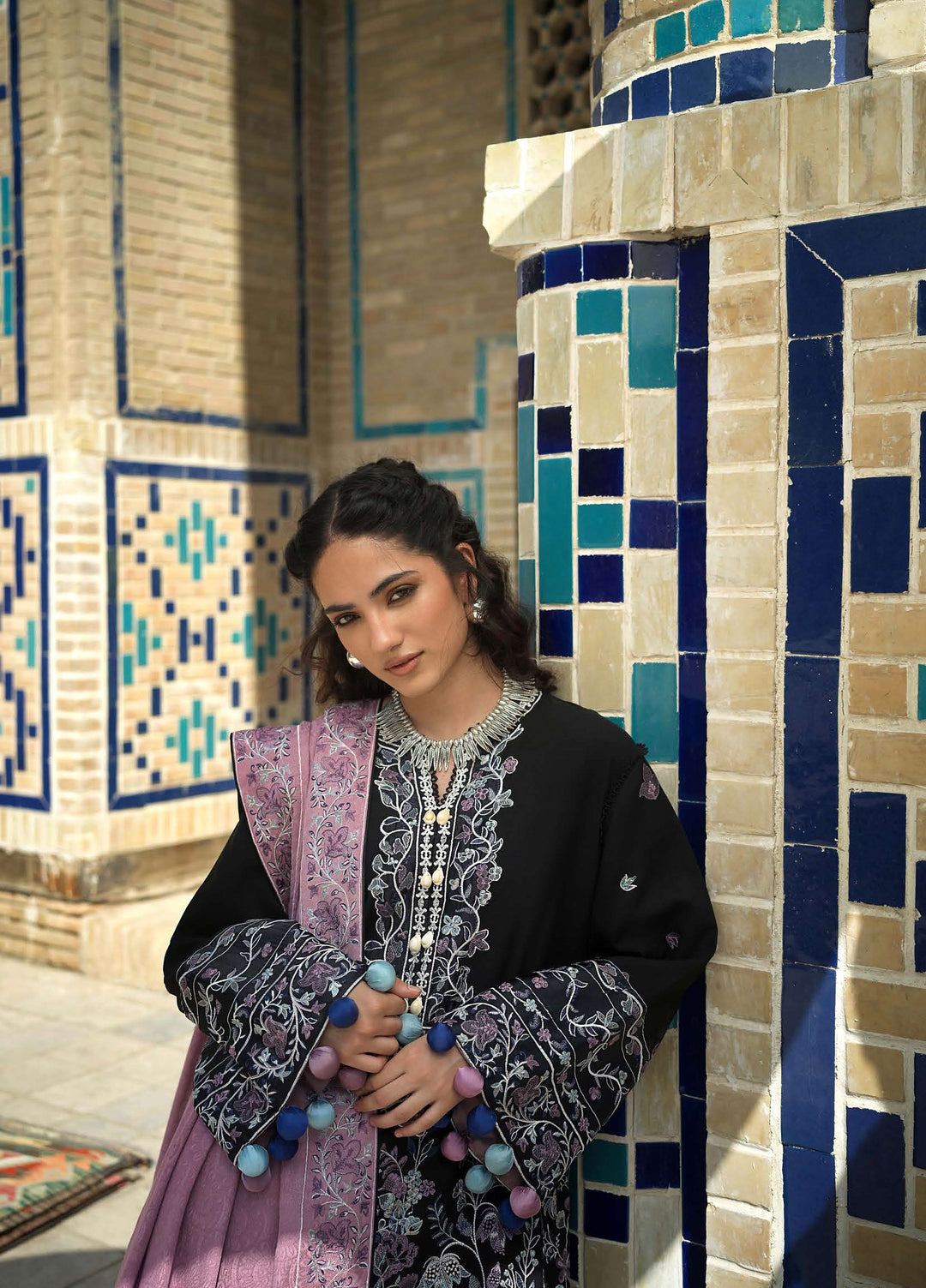 Beneath Bukhara by Mushq Unstitched Embroidered Linen 3 Piece Suit MU26UBBW Bazaar Trail HUNWI260105 - Winter Collection