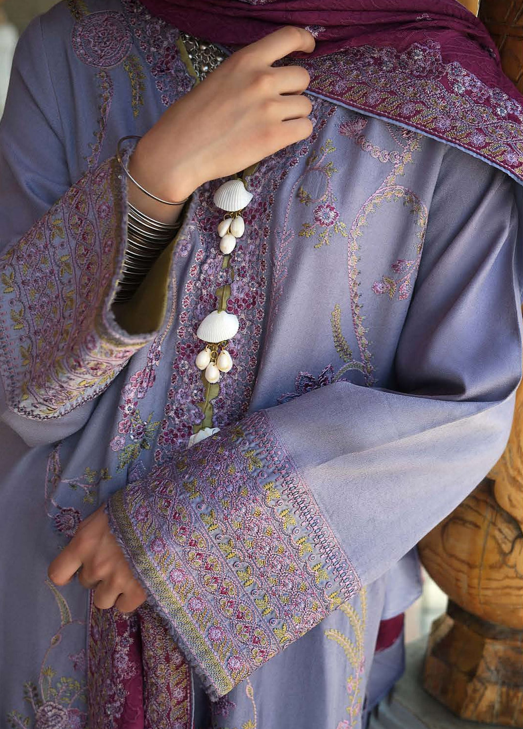Beneath Bukhara by Mushq Unstitched Embroidered Crepe 3 Piece Suit MU26UBBW Old City Bloom HUNWI260106 - Winter Collection