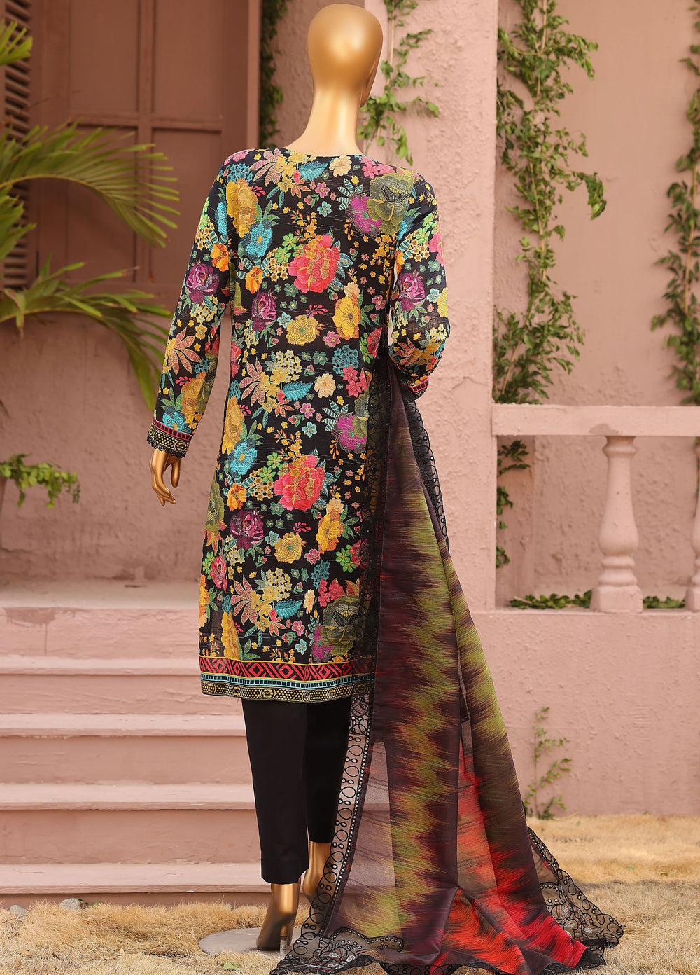 Meenakari by HZ Textiles Unstitched Embroidered Cotton 3 Piece Suit HZ26UCM MEC-1001 - Casual Collection