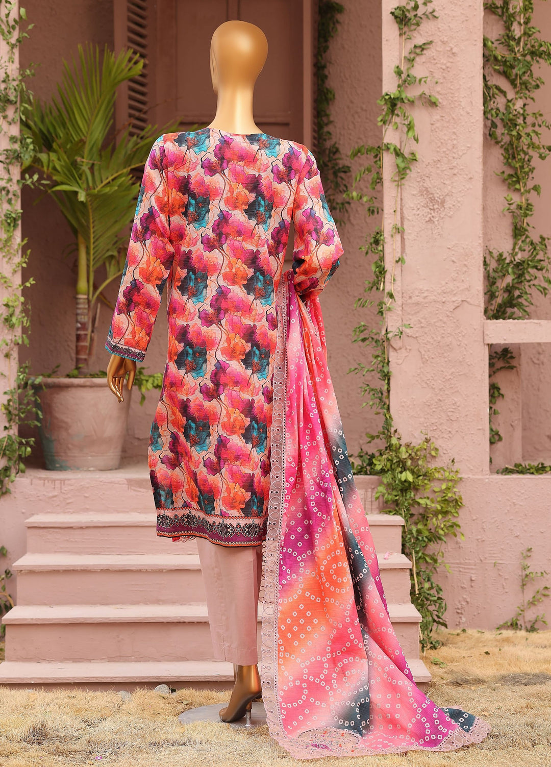 Meenakari by HZ Textiles Unstitched Embroidered Cotton 3 Piece Suit HZ26UCM MEC-1002 - Casual Collection