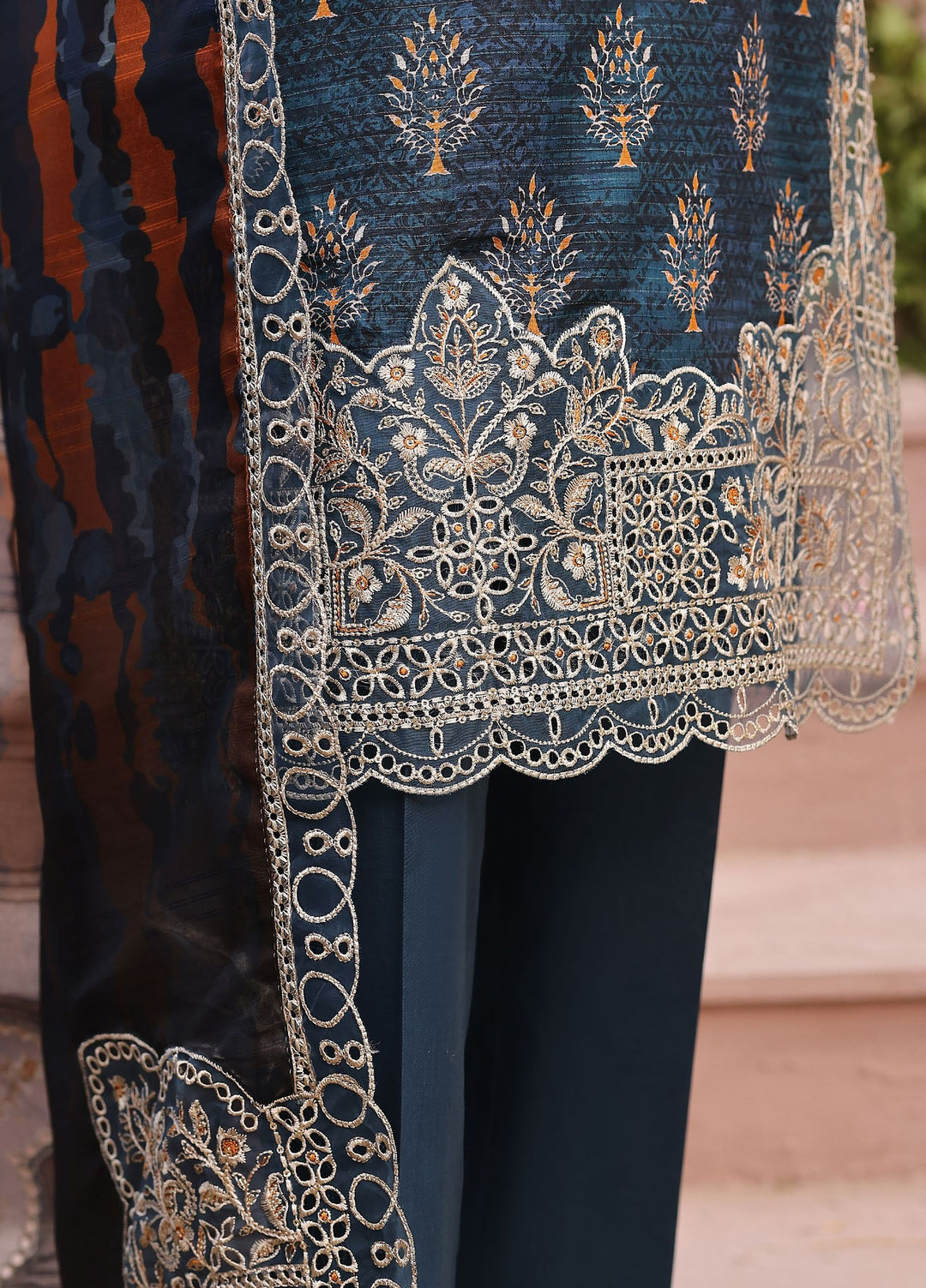 Meenakari by HZ Textiles Unstitched Embroidered Cotton 3 Piece Suit HZ26UCM MEC-1004 - Casual Collection