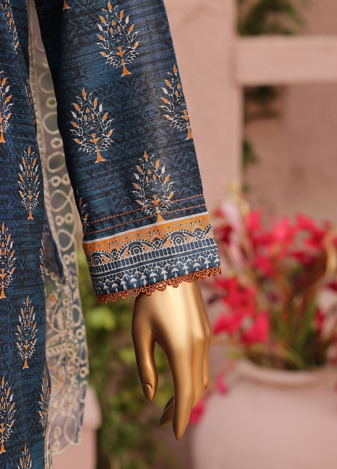 Meenakari by HZ Textiles Unstitched Embroidered Cotton 3 Piece Suit HZ26UCM MEC-1004 - Casual Collection