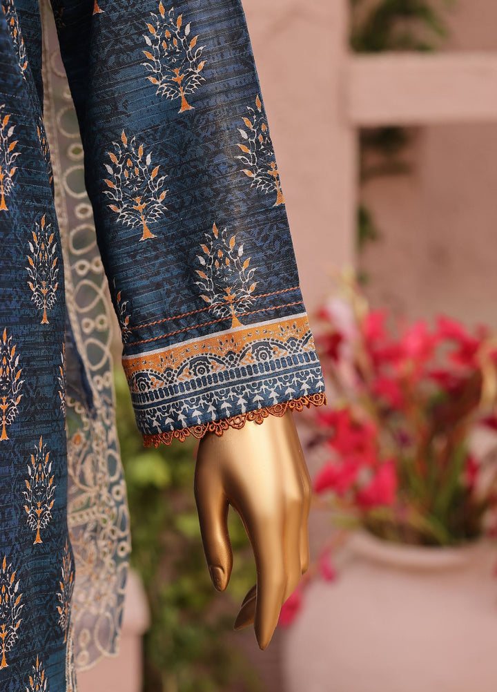 Meenakari by HZ Textiles Unstitched Embroidered Cotton 3 Piece Suit HZ26UCM MEC-1004 - Casual Collection